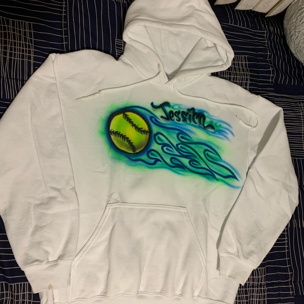 Personalized Jessica Softball Hoodie Medium